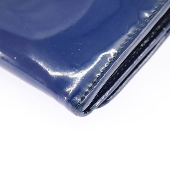 PRADA Long Wallet Enamel Blue Gold Auth 99227 - Picture 16 of 16